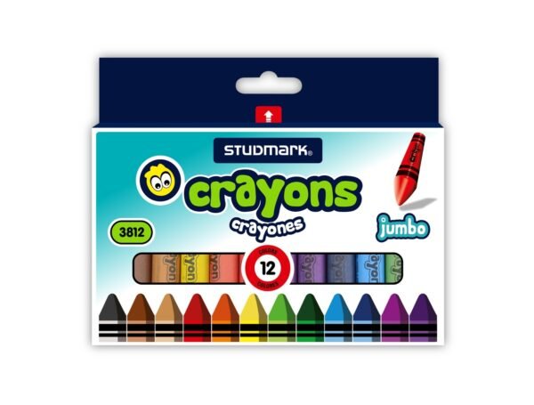 Wax Crayons - Studmark Super Jumbo 12's