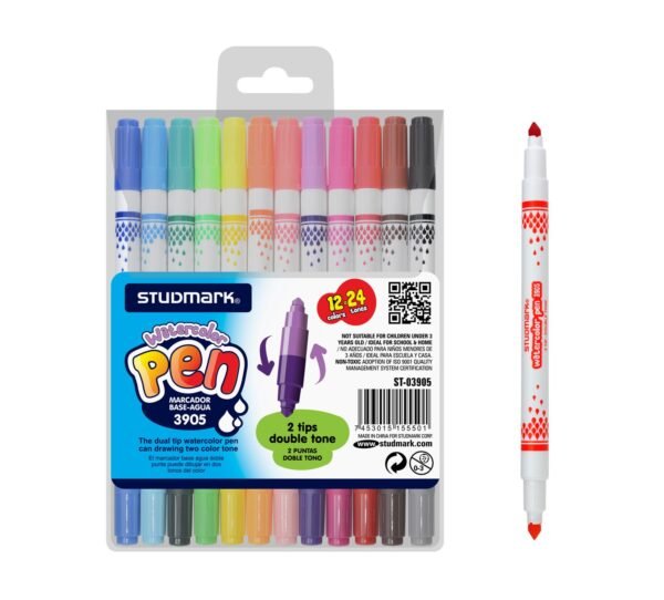 Water Colour Pen - Studmark 12-24-colours