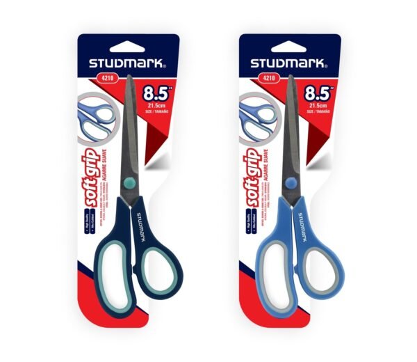 Scissors - Studmark 8.5" soft grip Assorted Colours