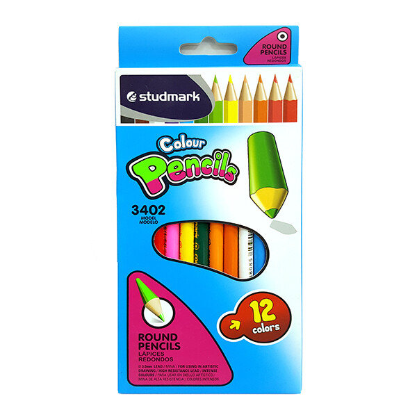 Coloured Pencil - Studmark Round 12's - Office Supplies Inc.