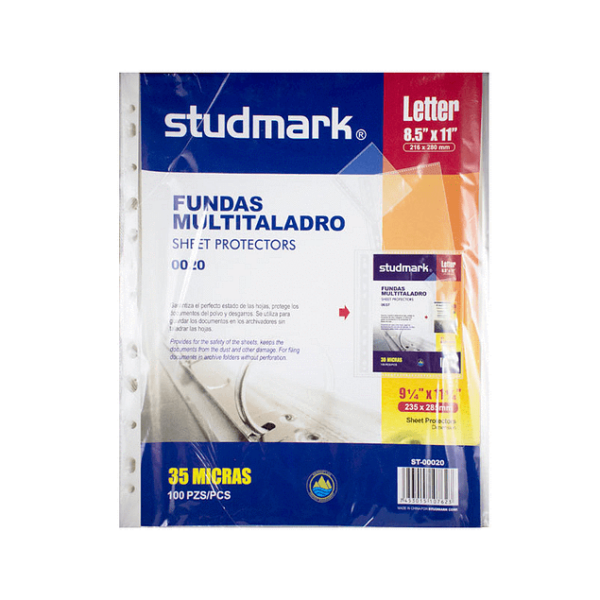 Sheet Protector - Studmark Letter Size 35microns (100)