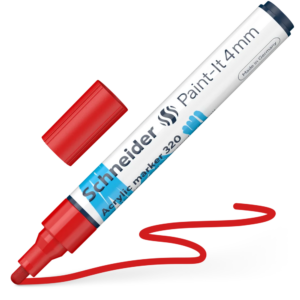 Acrylic Marker - SCH Paint-It 320 4mm RED (disp/52)