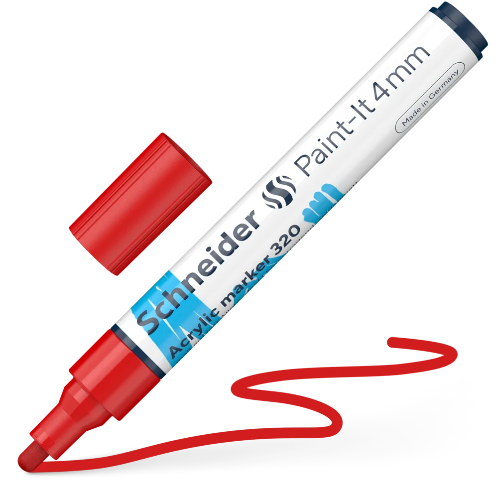 Acrylic Marker - SCH Paint-It 320 4mm RED (disp/52)